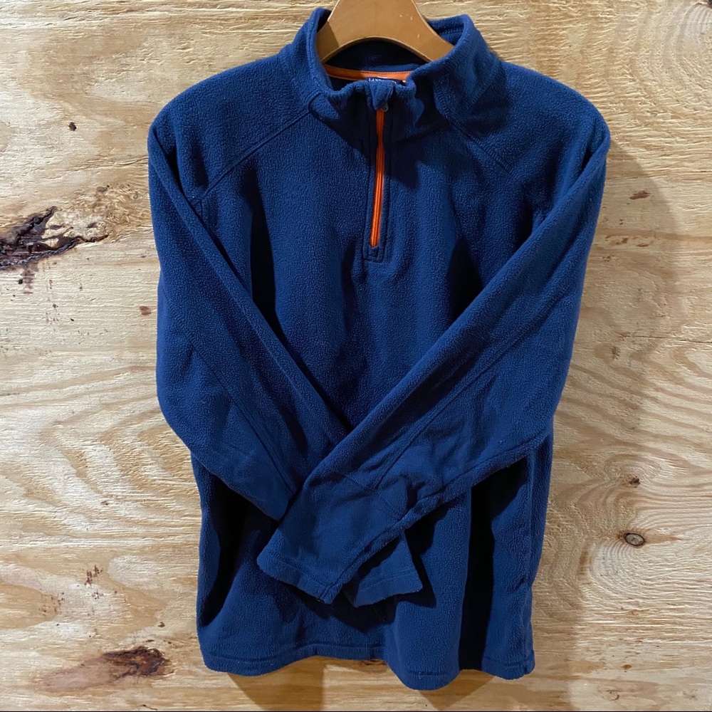 Lands End boy sweater fleece blue XL 18/20